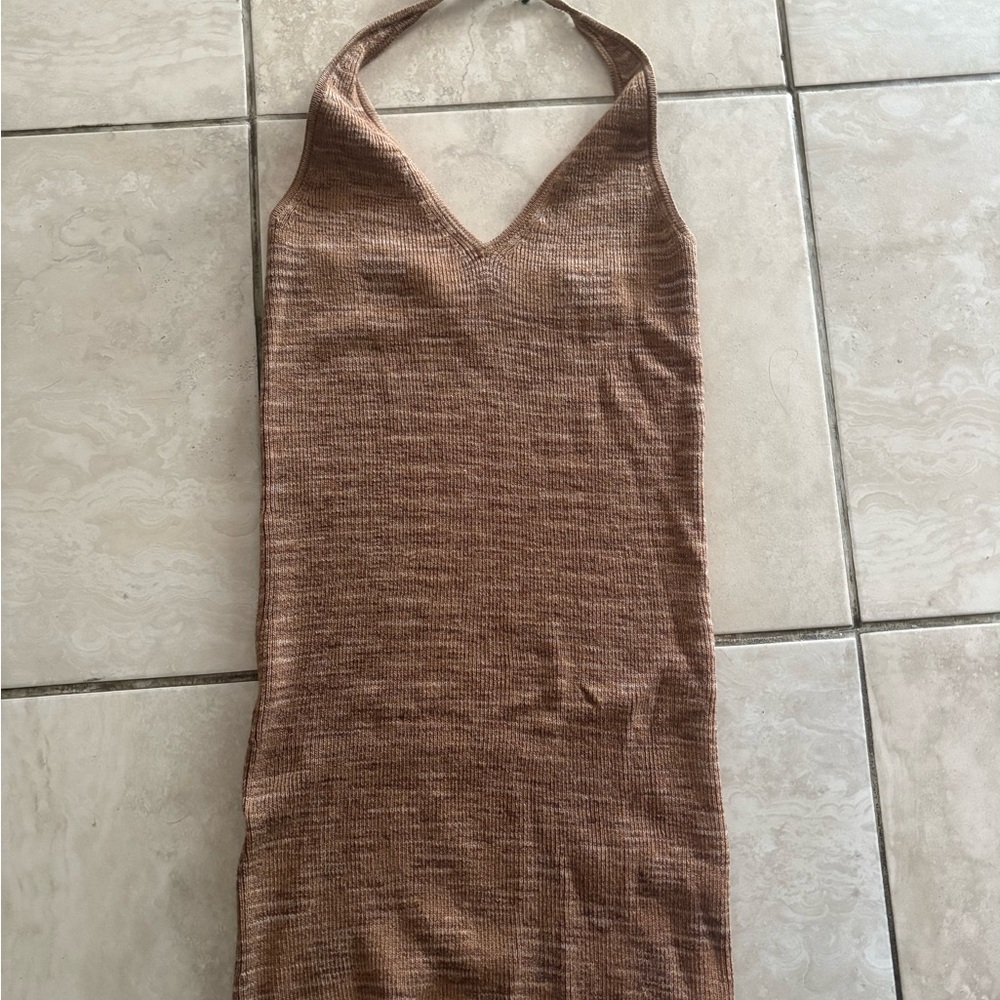 Wild Fable Tan Knit Halter Top